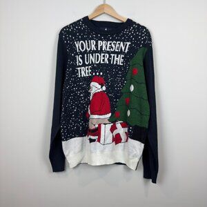 Threadbare Men's Your Present is Under the Tree Christmas Sweater